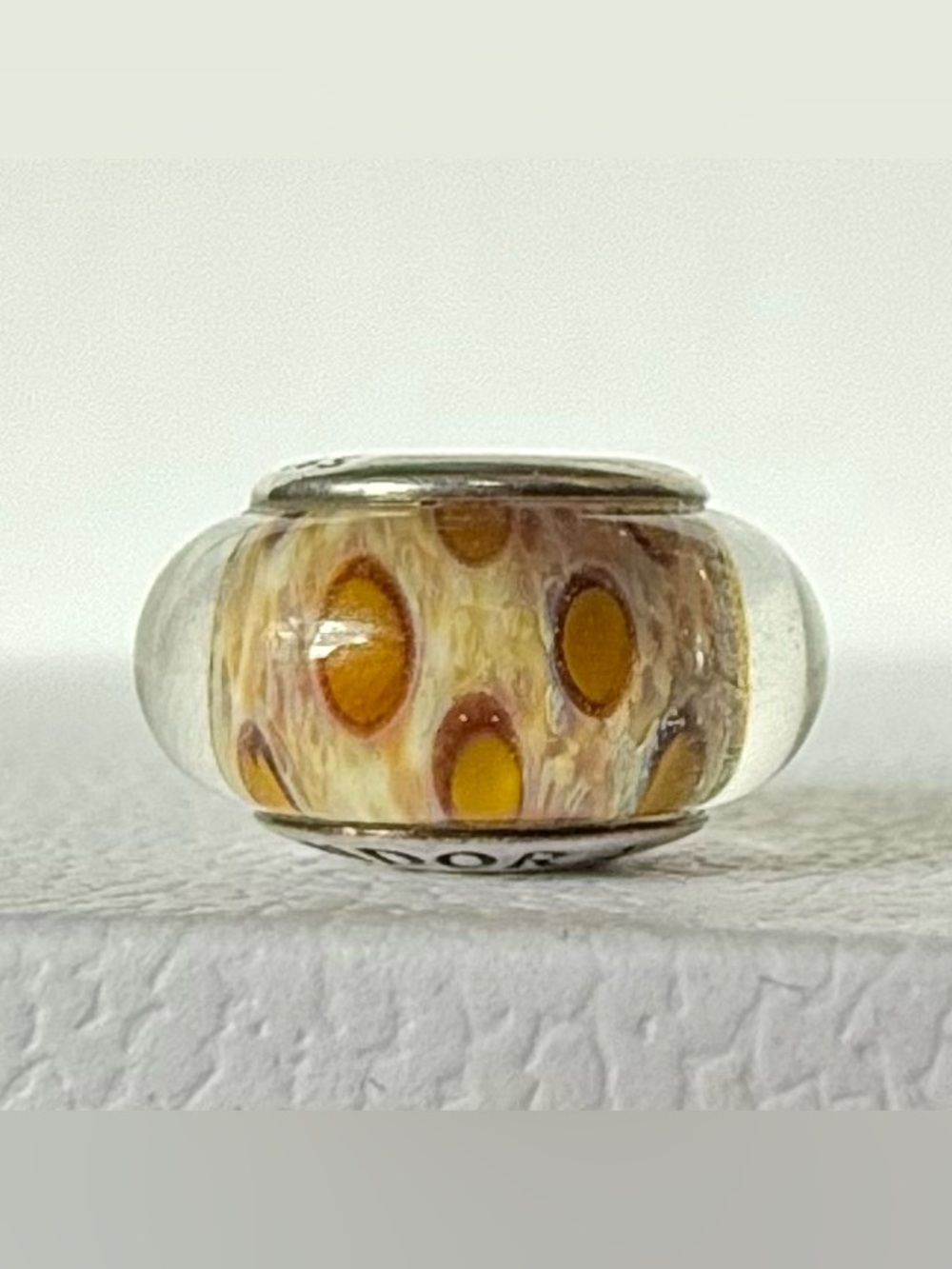 Pandora Clouded Leopard Murano Glass Charm